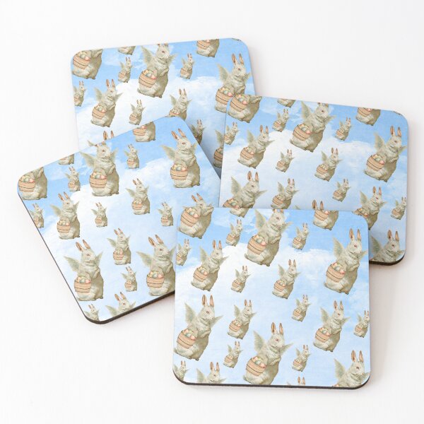 Item preview, Angel Bunnies in the Sky designed and sold by GrayHareCards.