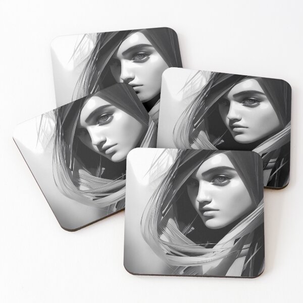 Item preview, Modern Abstract Black and White AI Art  designed and sold by stayrad.