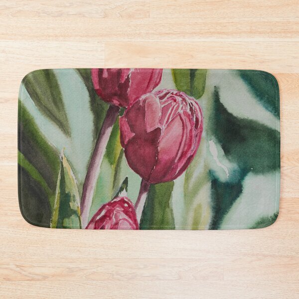 Item preview, Red Tulips Watercolour Painting designed and sold by Monika's Painting.