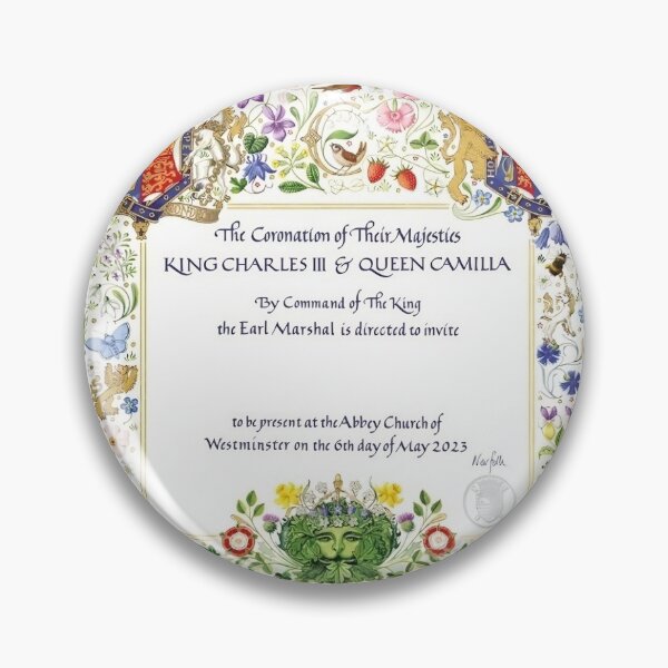 Item preview, King Charles And Queen Kamilla Coronation Invitation designed and sold by Teetans.
