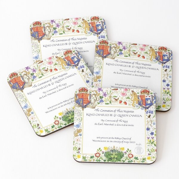 Item preview, King Charles And Queen Kamilla Coronation Invitation designed and sold by Teetans.