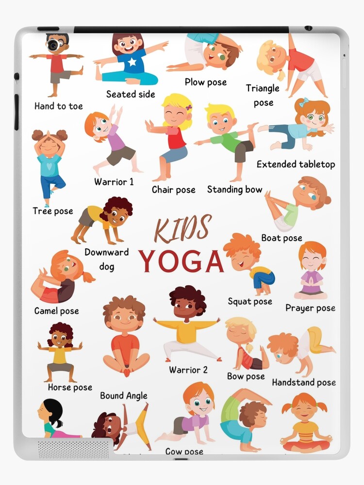 Yoga Poses, Kids activities, Kids Yoga, Yoga pose poster, Games, Yoga  Montessori iPad Case & Skin for Sale by Kett13