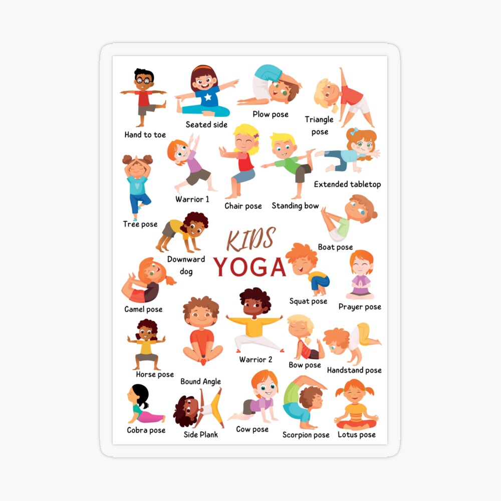 Poster Foundry Kids Yoga Poster Kid Chakra With Poses For Childrens India