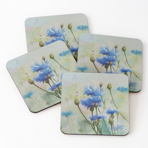 Item preview, Cornflower Watercolor Painting by Monika designed and sold by Monika's Painting.