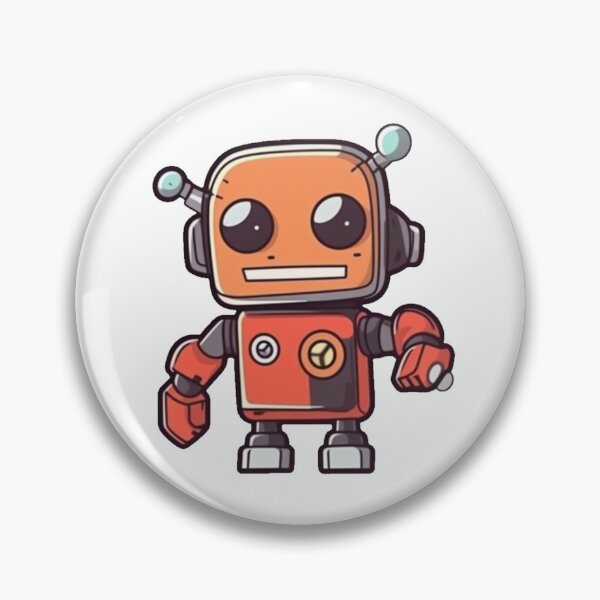 Item preview, Fun Futuristic Robot Cartoon, Orange and Red designed and sold by jakeparco.