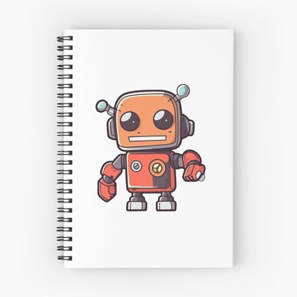 Item preview, Fun Futuristic Robot Cartoon, Orange and Red designed and sold by jakeparco.