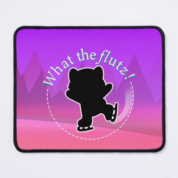 Item preview, What the flutz! - Figure Skating Stickers - Lutz Ice Jump - by Kiki The Red Panda designed and sold by KikiTheRedPanda.