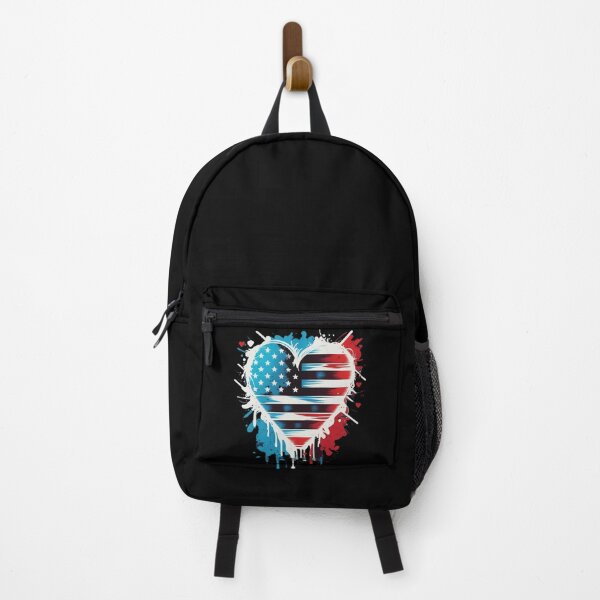 Item preview, USA flag heart designed and sold by Zaolta.