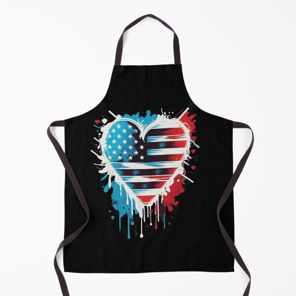 Item preview, USA flag heart designed and sold by Zaolta.