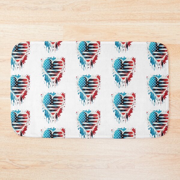 Item preview, USA flag heart designed and sold by Zaolta.
