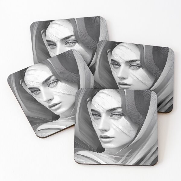 Item preview, Modern Abstract Black and White AI Art  designed and sold by stayrad.