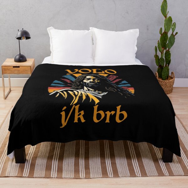 Item preview, Retro YOLO LOL J/K BRB Black Jesus Christ Jesus Revolution  designed and sold by zptees.