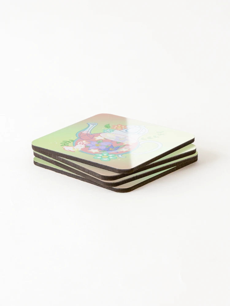 Thumbnail 4 of 5, Coasters (Set of 4), Springtime Tea designed and sold by ReinaMer.