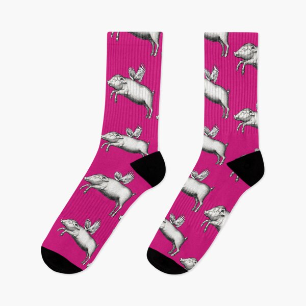 Item preview, Flying Pig Funny Saying Black And White Vintage Fat Animal With Wings Engraving designed and sold by Zazizu.
