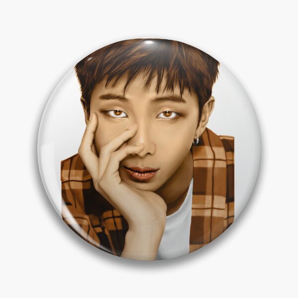 Item preview, Namjoon RM BTS fanart kpop portrait realistic designed and sold by Krasiaart.