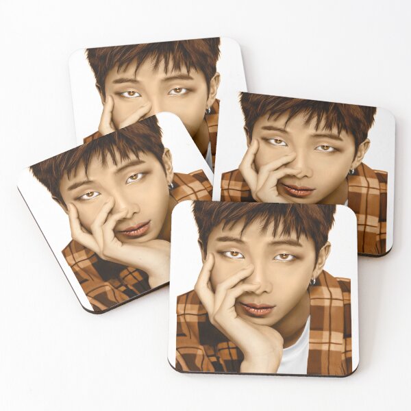 Item preview, Namjoon RM BTS fanart kpop portrait realistic designed and sold by Krasiaart.