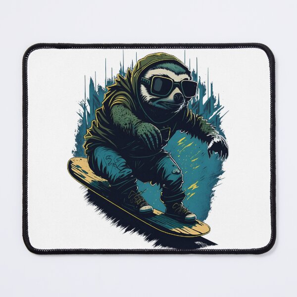 Item preview, A Sloth On Skateboarding designed and sold by ArtsyWishesShop.