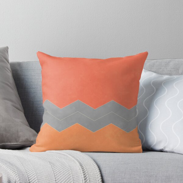 Item preview, Salmon, Grey and Peach Chevron designed and sold by katmun.