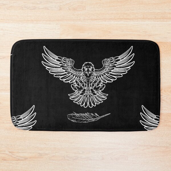 Item preview, Brave Eagle Hunting White Line Drawing Design designed and sold by EarthArtDesigns.