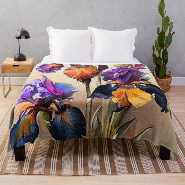 Artikelvorschau, Iris Blumen Aquarell entworfen und verkauft von JBJart.