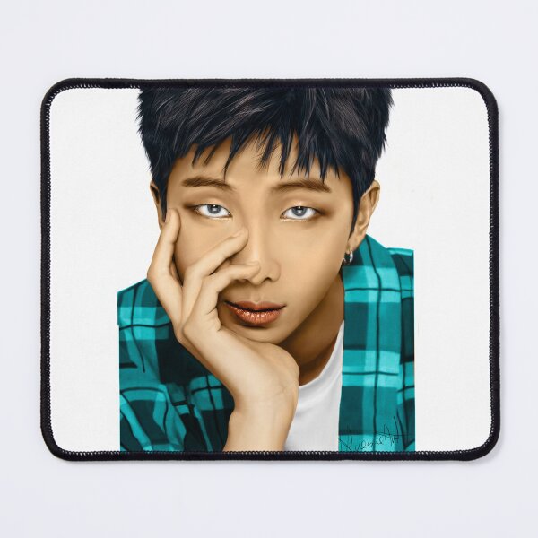 Item preview, Namjoon RM BTS fanart kpop portrait realistic designed and sold by Krasiaart.
