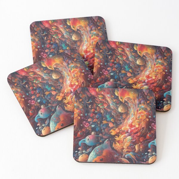 Item preview, A pattern featuring colorful and imaginative friends. designed and sold by jcon9191.