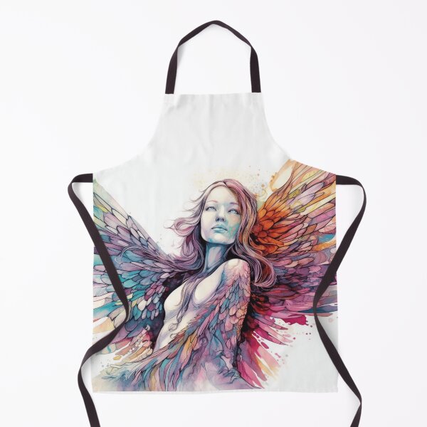 Item preview, Divine Radiance: Colorful Angelic Ink Art Embracing Femininity designed and sold by InkspiredArt.