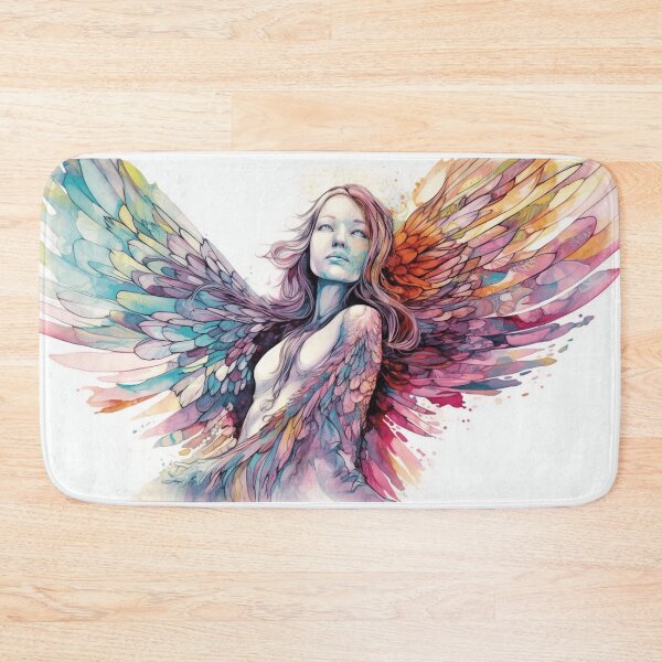 Item preview, Divine Radiance: Colorful Angelic Ink Art Embracing Femininity designed and sold by InkspiredArt.