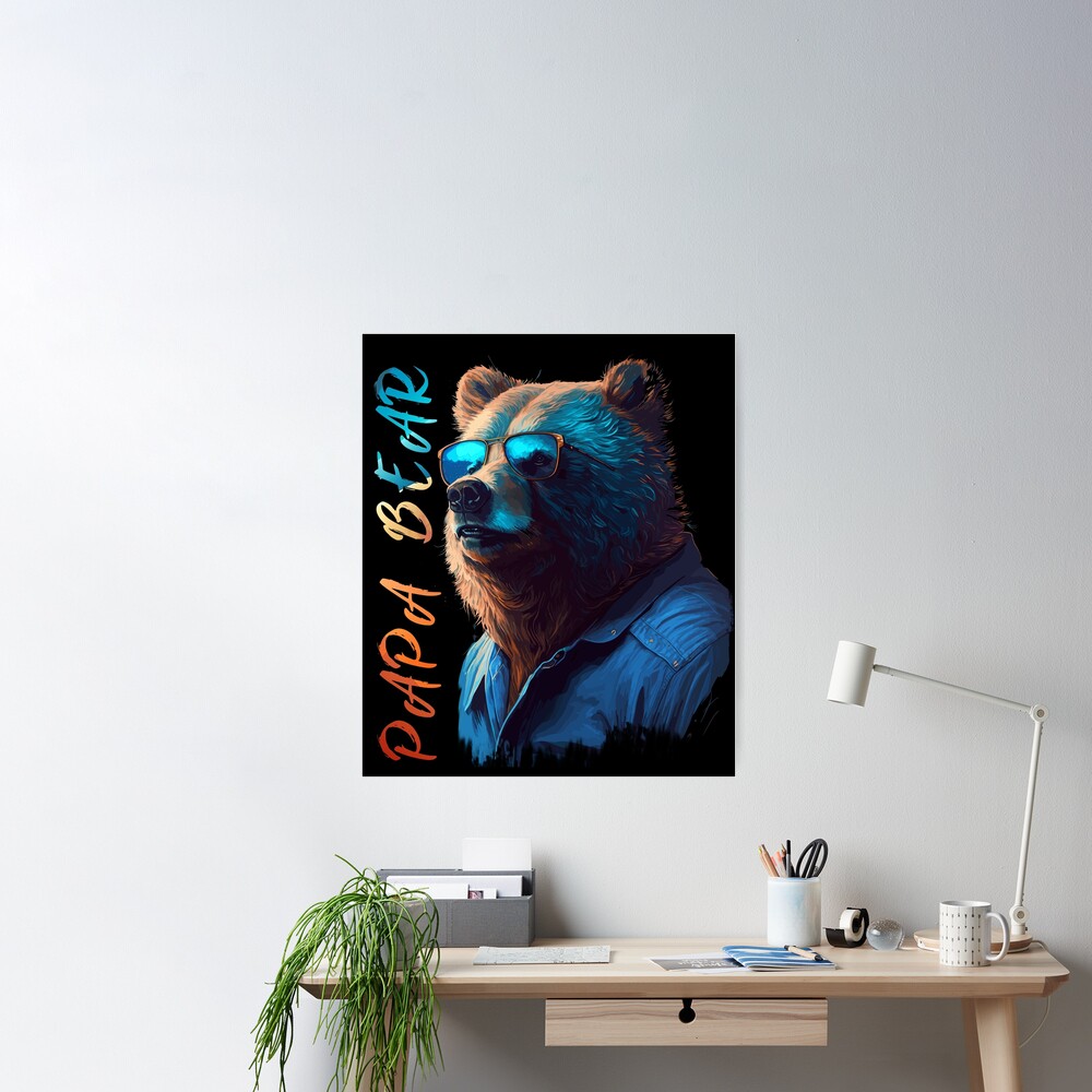 Cool Grizzly Bear wearing glasses for bear lovers Poster for Sale by  Brushpalette888