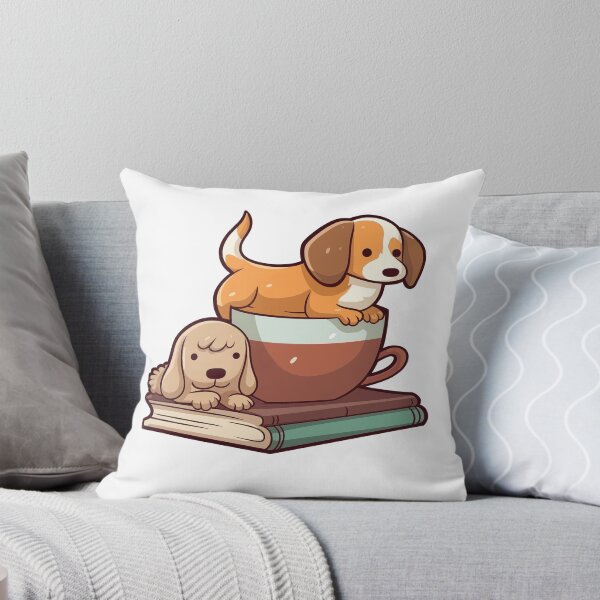 Item preview, Libros y café y perros y justicia social. Lindo estilo de dibujos animados designed and sold by TheInspiredAI.