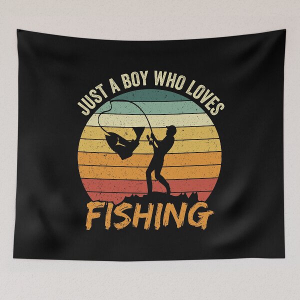 Item preview, Just A Boy Who Loves Fishing Love Fishing designed and sold by AmethystMurad.