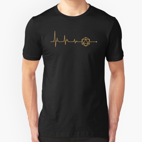 D20 Dice is my Life Role Playing Gift Slim Fit T-Shirt