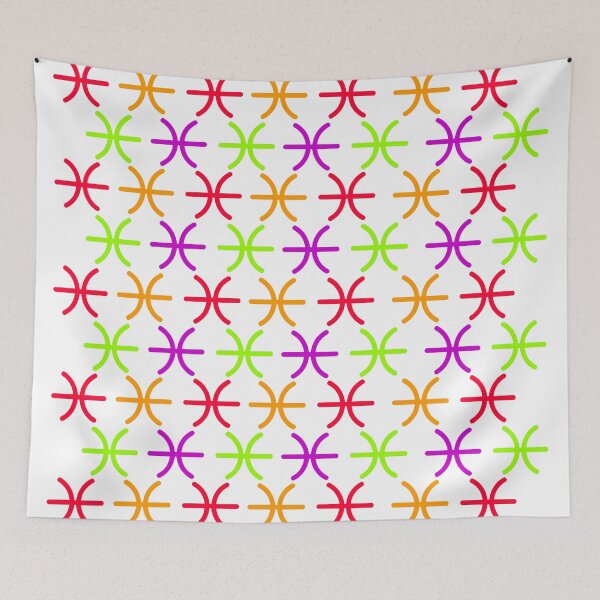 Item preview, Multicolor Pisces sign, astrology zodiac symbol white background designed and sold by Stéphane  Thirion.