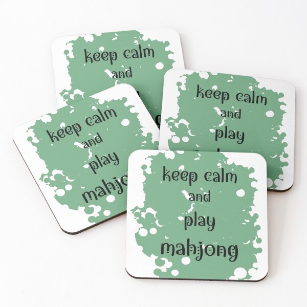 Item preview, keep calm and play mahjong designed and sold by EmeraldeaArt.