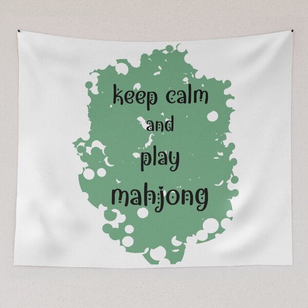 Item preview, keep calm and play mahjong designed and sold by EmeraldeaArt.