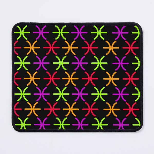 Item preview, Multicolor Pisces sign, astrology zodiac symbol black background designed and sold by Stéphane  Thirion.