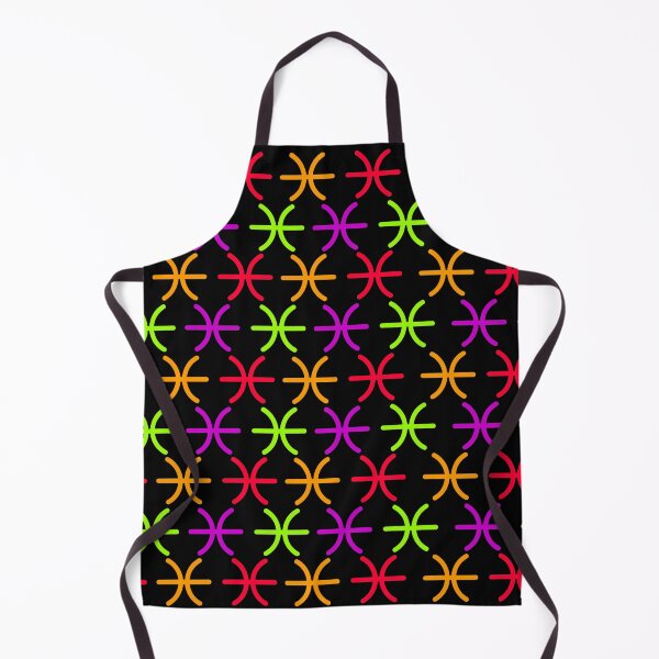 Item preview, Multicolor Pisces sign, astrology zodiac symbol black background designed and sold by Stéphane Thirion.