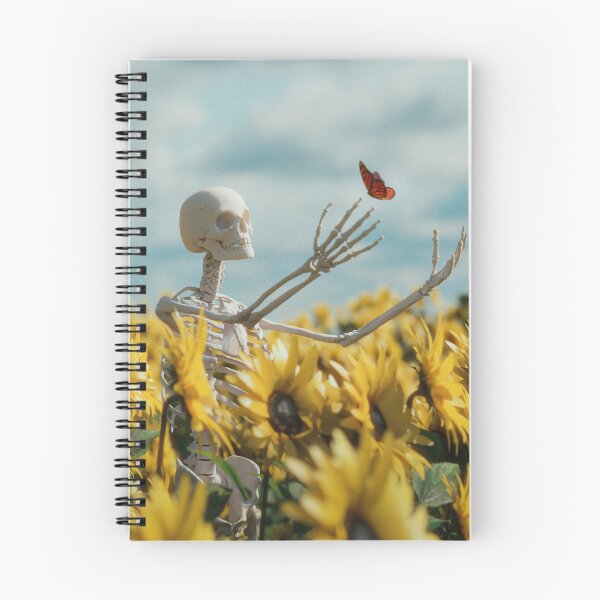 Item preview, skeleton in sunflower field with butterfly designed and sold by Inferna-Love Creations.