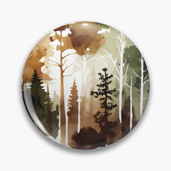 Item preview, A Sepia Forest - Watercolor Trees and Leaves designed and sold by GVRDesign.