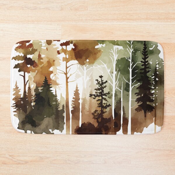 Item preview, A Sepia Forest - Watercolor Trees and Leaves designed and sold by GVRDesign.