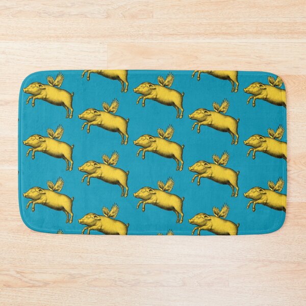 Item preview, Flying Pig Funny Saying Yellow Vintage Fat Animal With Wings Engraving designed and sold by Zazizu.