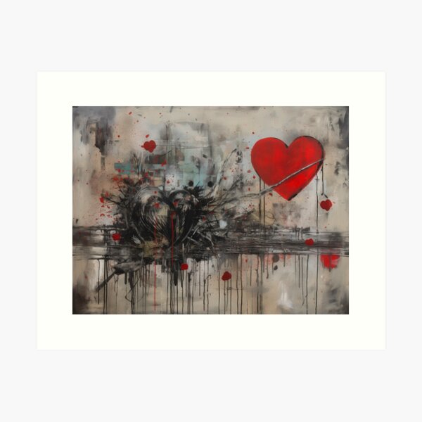 Item preview, Grunge heart artwork, poisoned hope theme designed and sold by SvarunPogani.