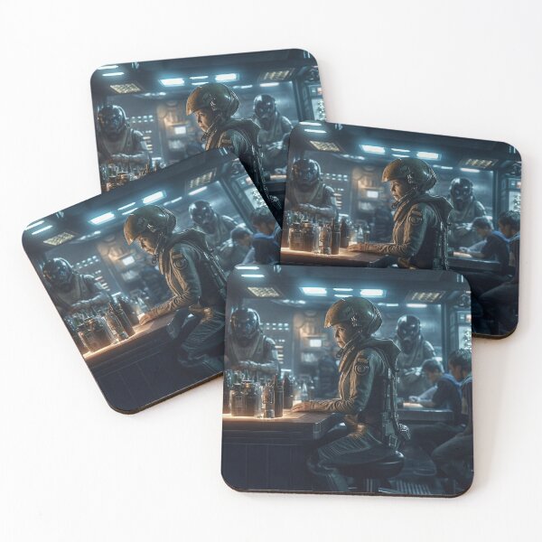 Item preview, Starbase Bar: Sci-Fi Pilot in Military Armor designed and sold by CreationP.