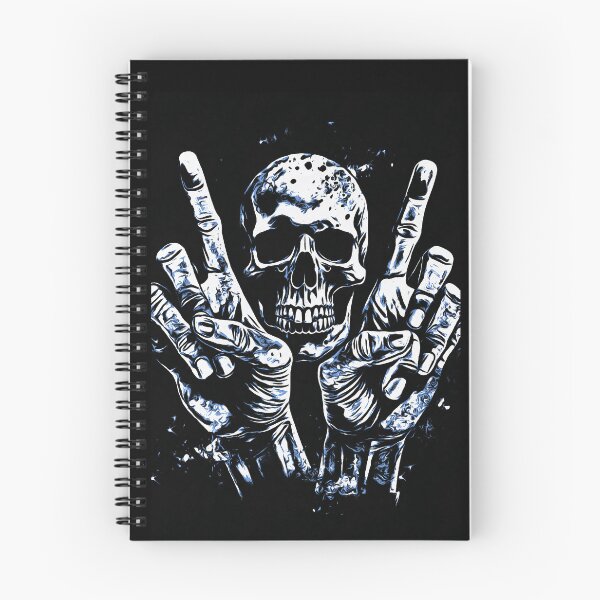 Item preview, Skull and hands rock symbol illustration designed and sold by umfhn.