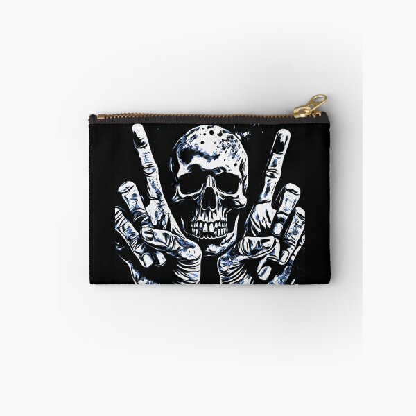 Item preview, Skull and hands rock symbol illustration designed and sold by umfhn.