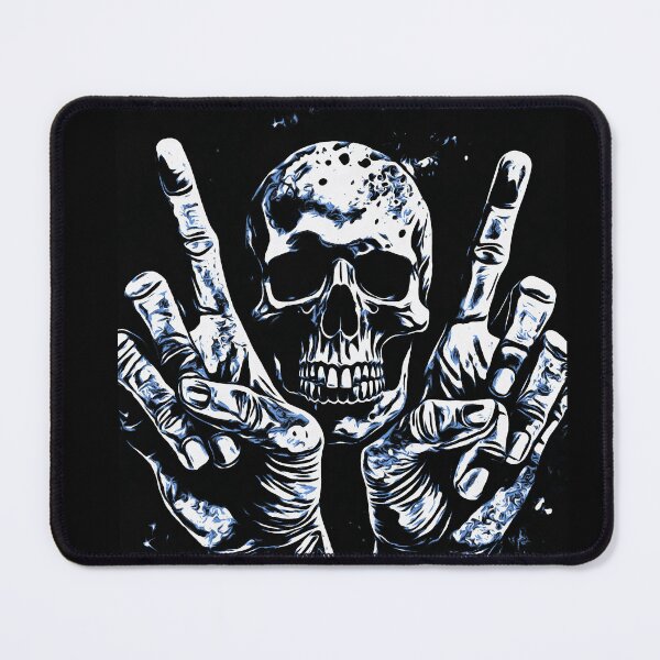 Item preview, Skull and hands rock symbol illustration designed and sold by umfhn.