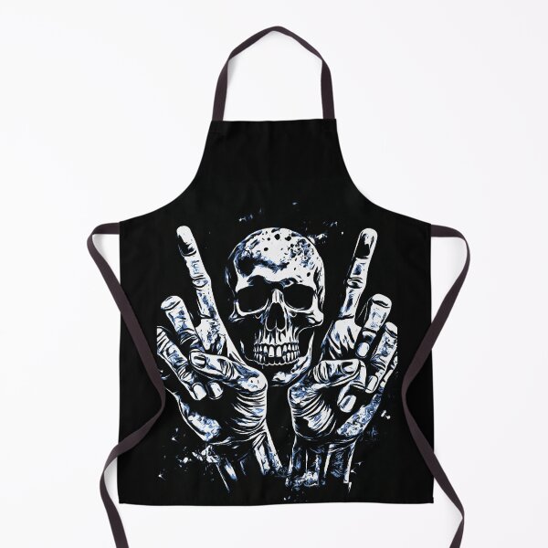 Item preview, Skull and hands rock symbol illustration designed and sold by umfhn.