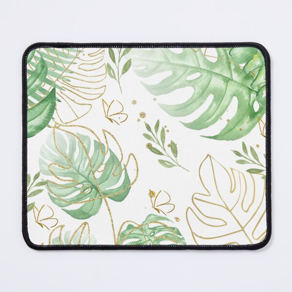 Item preview, Green and Gold Tropical Leaf Pattern designed and sold by TeesNthese.