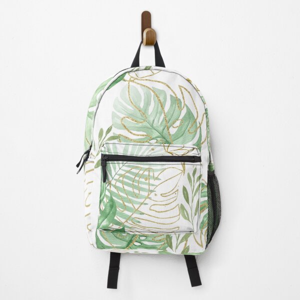 Item preview, Green and Gold Tropical Leaf Pattern designed and sold by TeesNthese.