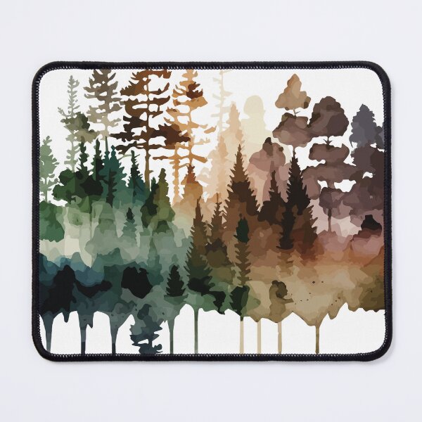 Item preview, A Dark Forest in Drippy paint - Watercolor Trees and Leaves designed and sold by GVRDesign.